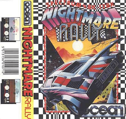 Nightmare Rally box art for ZX Spectrum